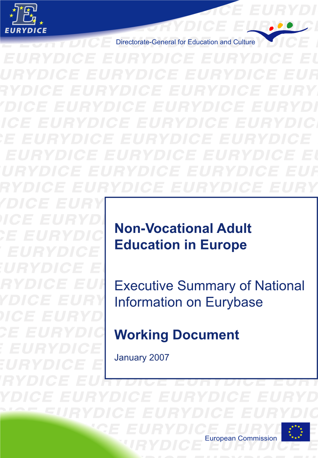 Non-Vocational Adult Education in Europe Executive Summary