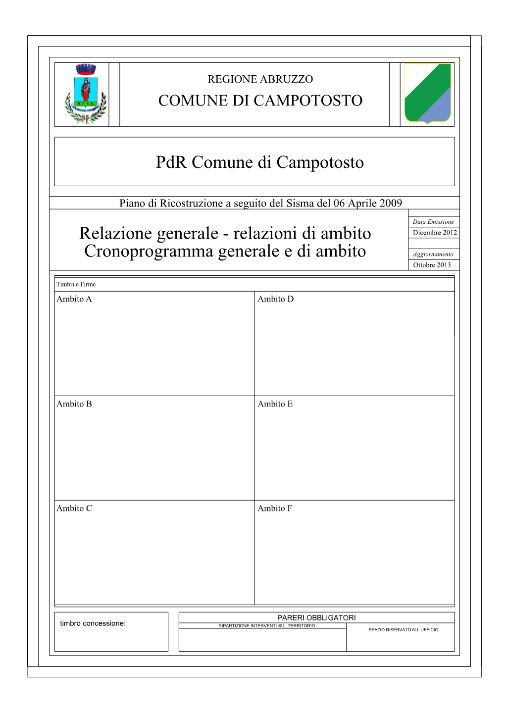 Pdr Comune Di Campotosto Relazione Generale