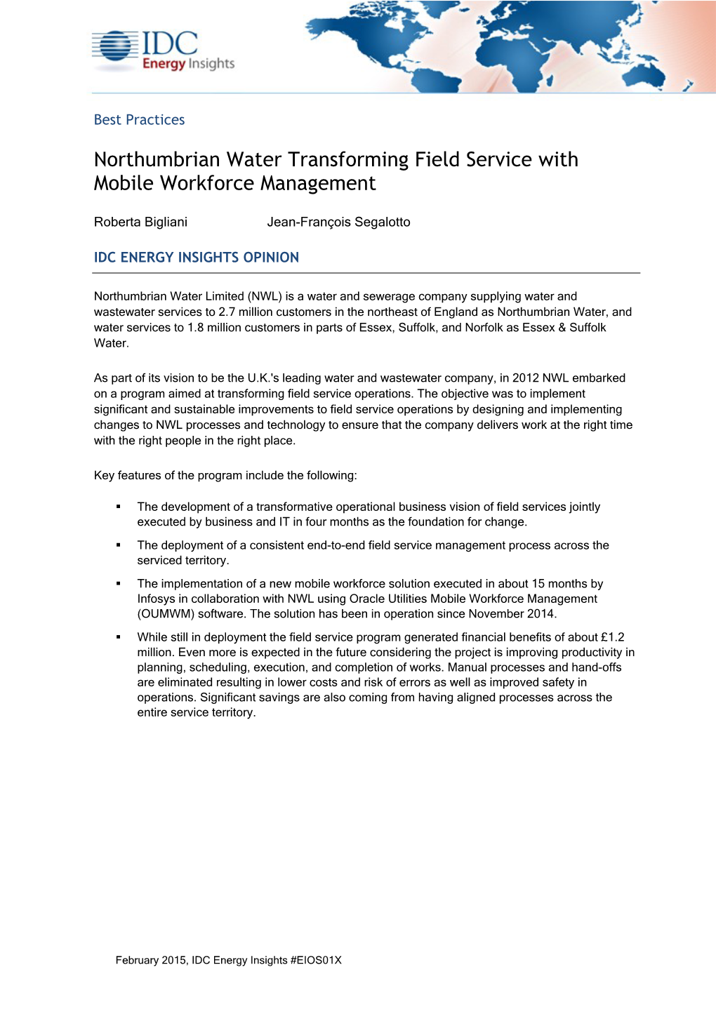Northumbrian Water Transforming Field Service with Mobile Workforce Management