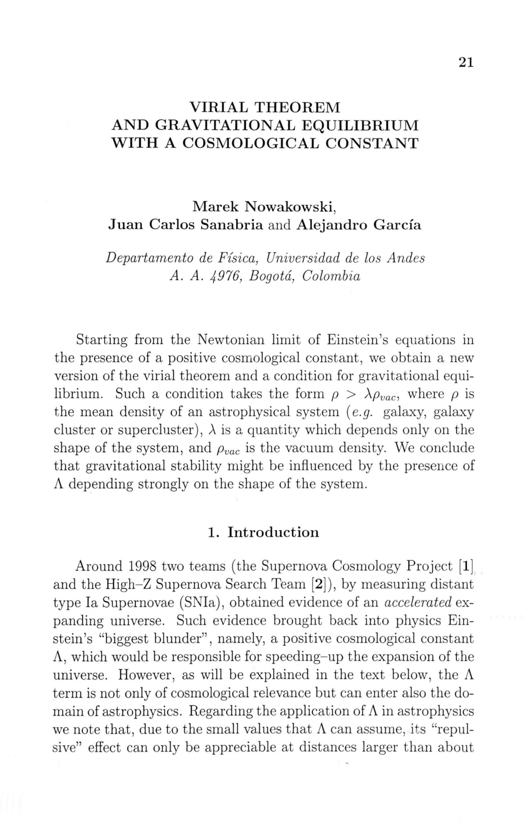 Virial Theorem and Gravitational Equilibrium with a Cosmological Constant