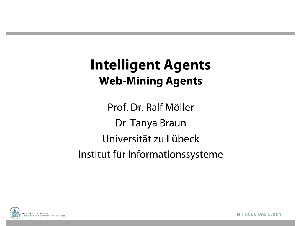 Intelligent Agents Web-Mining Agents