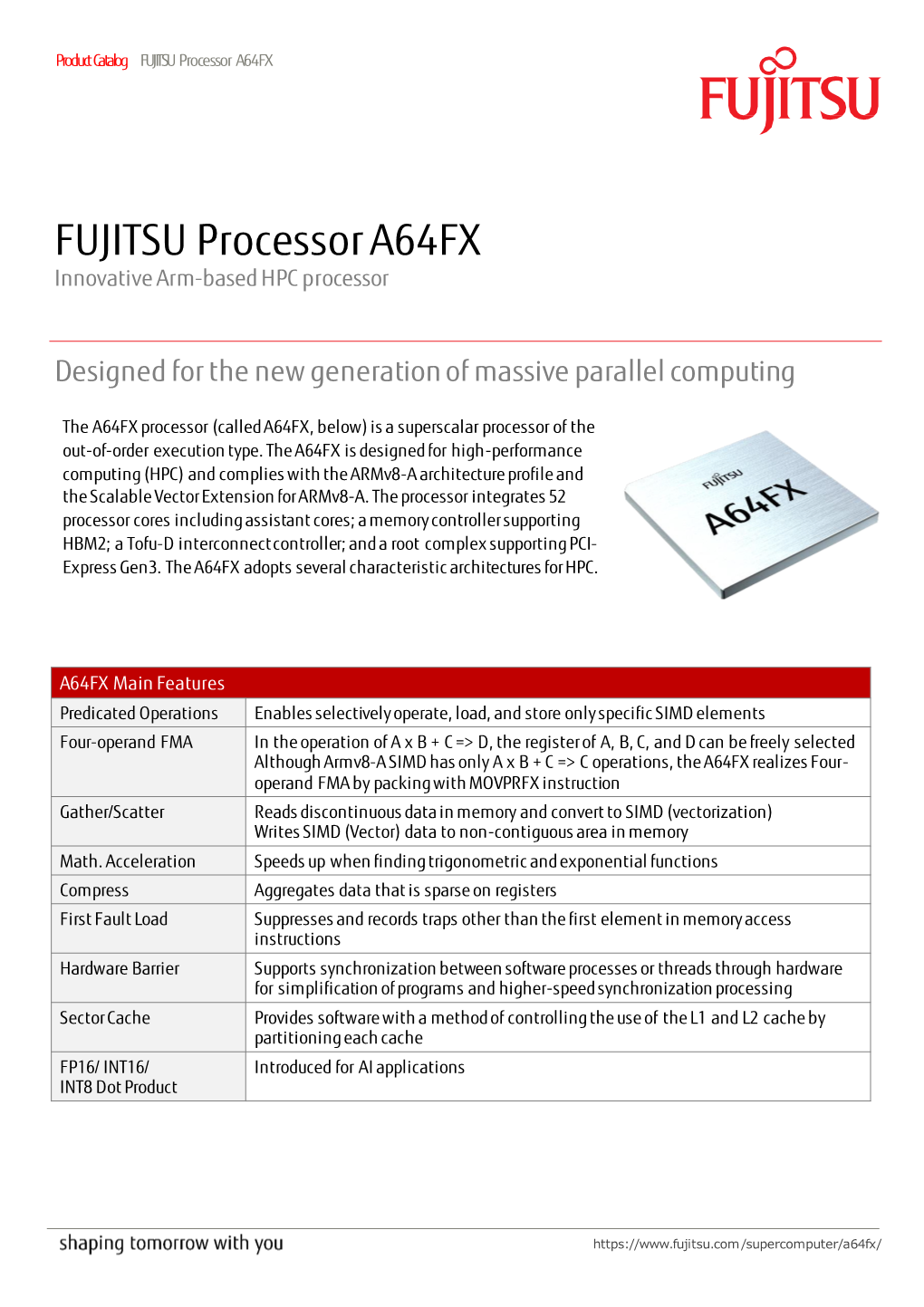 FUJITSU Processor A64FX