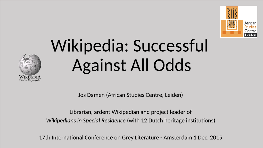 Damen (African Studies Centre, Leiden)