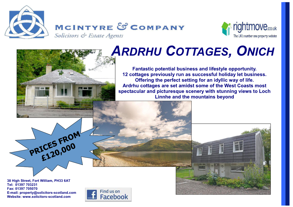 Ardrhu Cottages, Onich