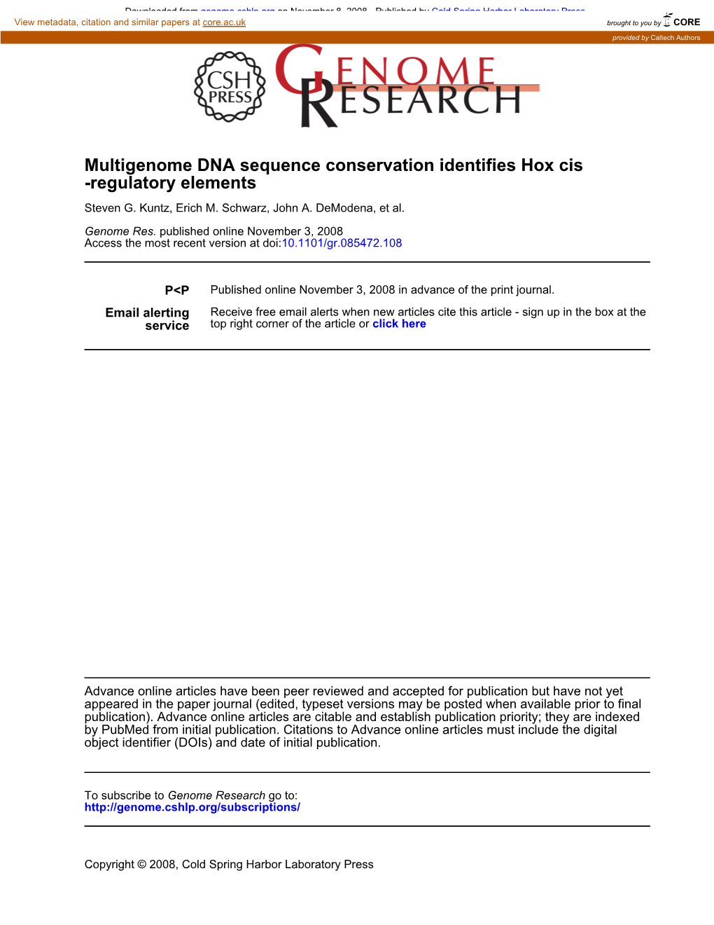 Regulatory Elements Hox Cis Multigenome DNA