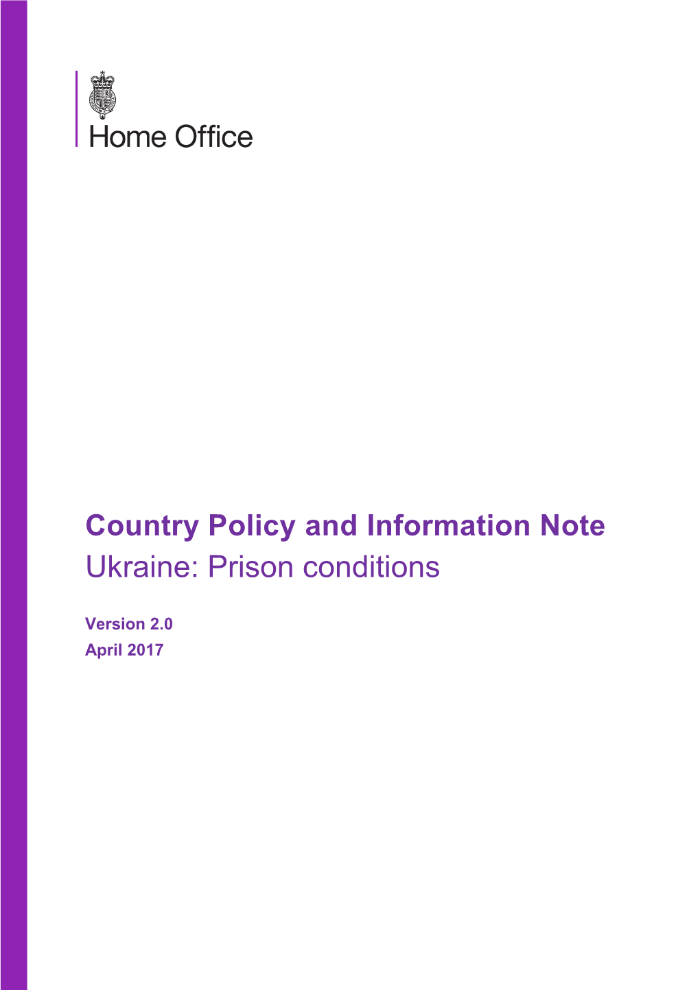 Ukraine: Prison Conditions