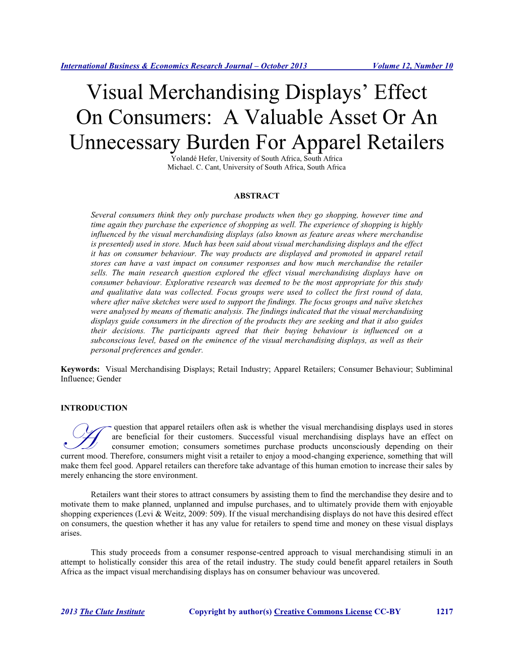 Visual Merchandising Displays' Effect on Consumers
