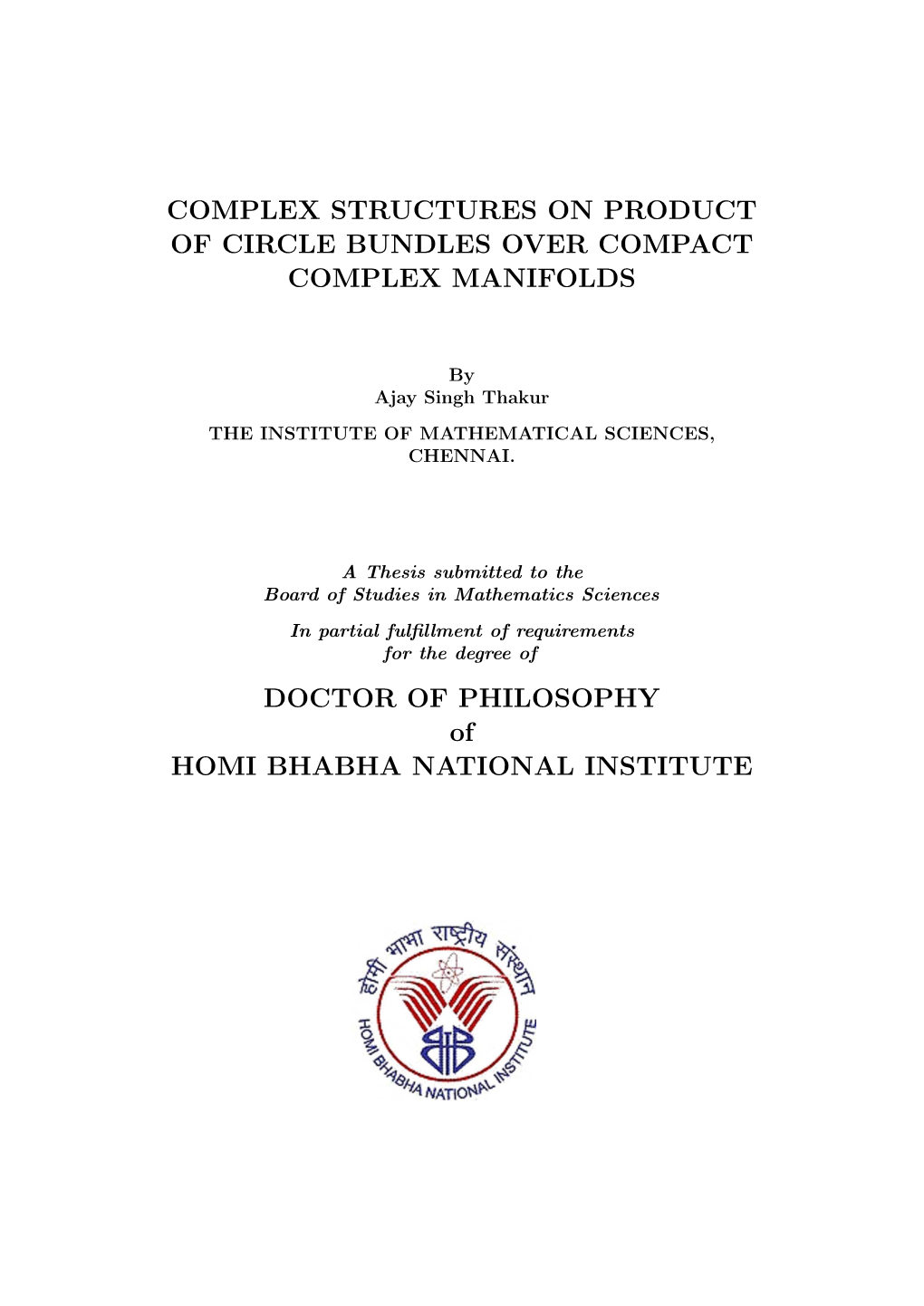 Complex Structures on Product of Circle Bundles Over Compact Complex Manifolds