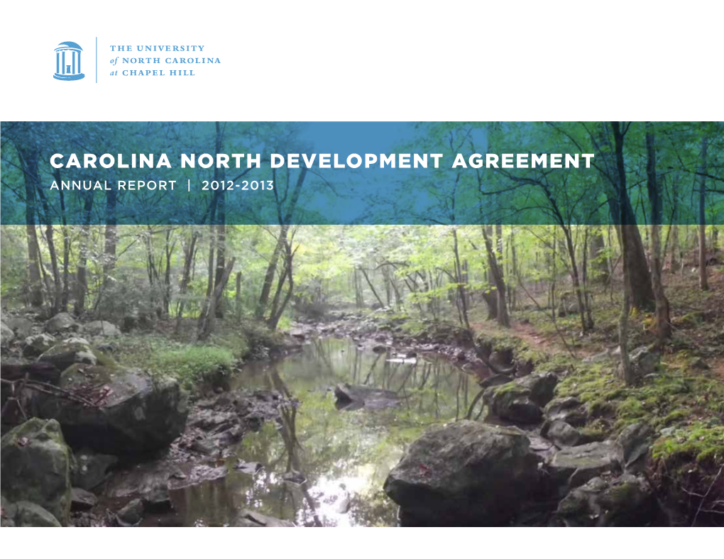 Carolina North Development Agreement Annual Report | 2012-2013