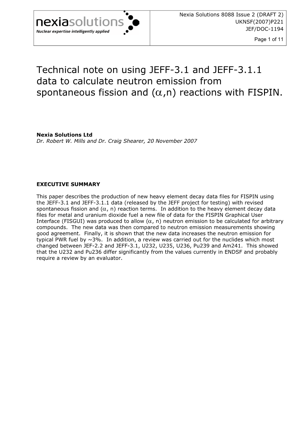 (Α,N) Reactions with FISPIN