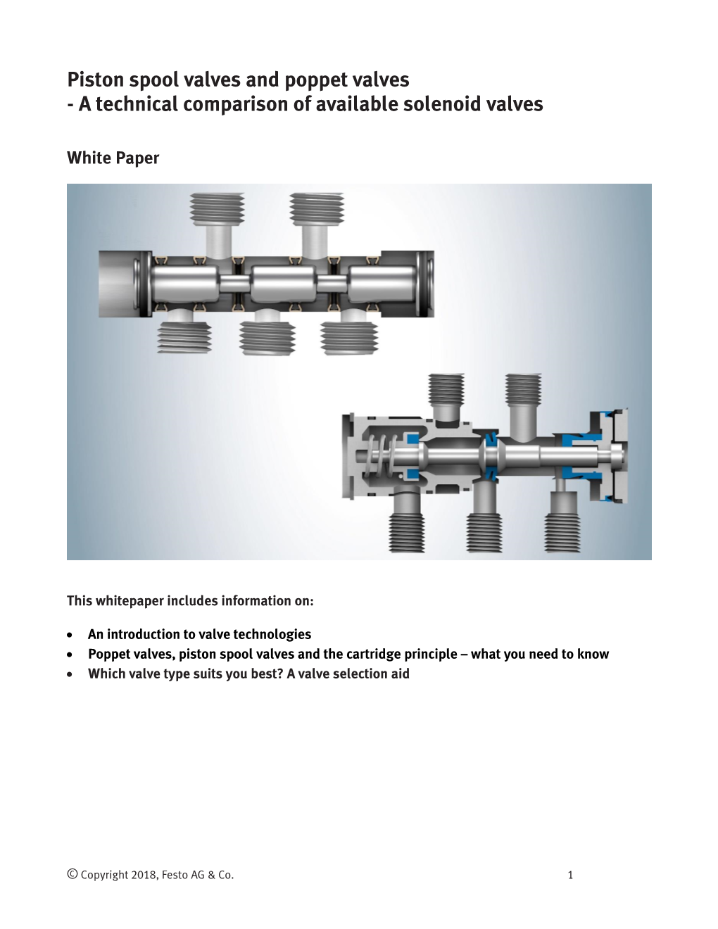 Piston Spool Valves and Poppet Valves - a Technical Comparison of Available Solenoid Valves