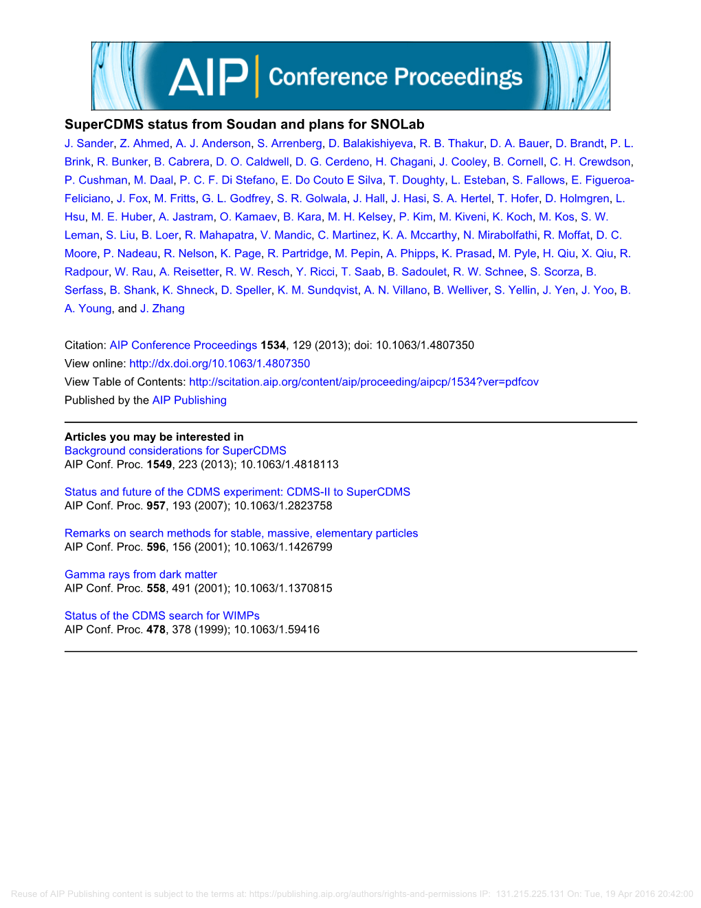 Supercdms Status from Soudan and Plans for Snolab J