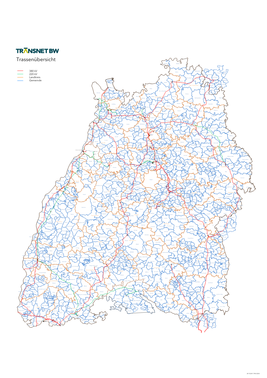 Trassenübersicht DIN A1