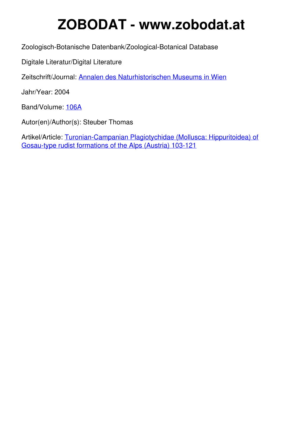 Of Gosau-Type Rudist Formations of the Alps (Austria) 103-121