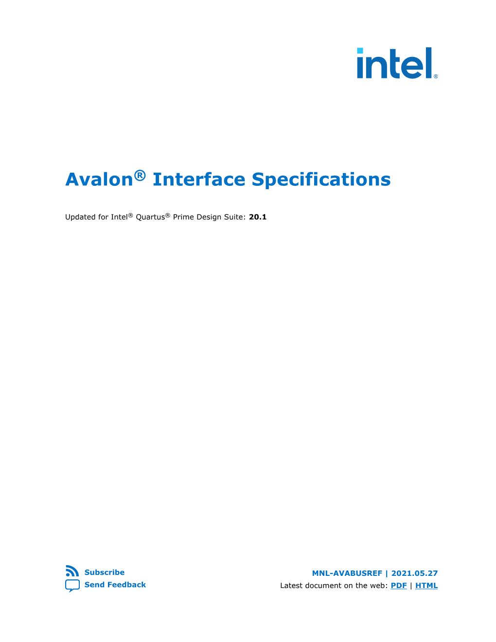 Avalon® Interface Specifications