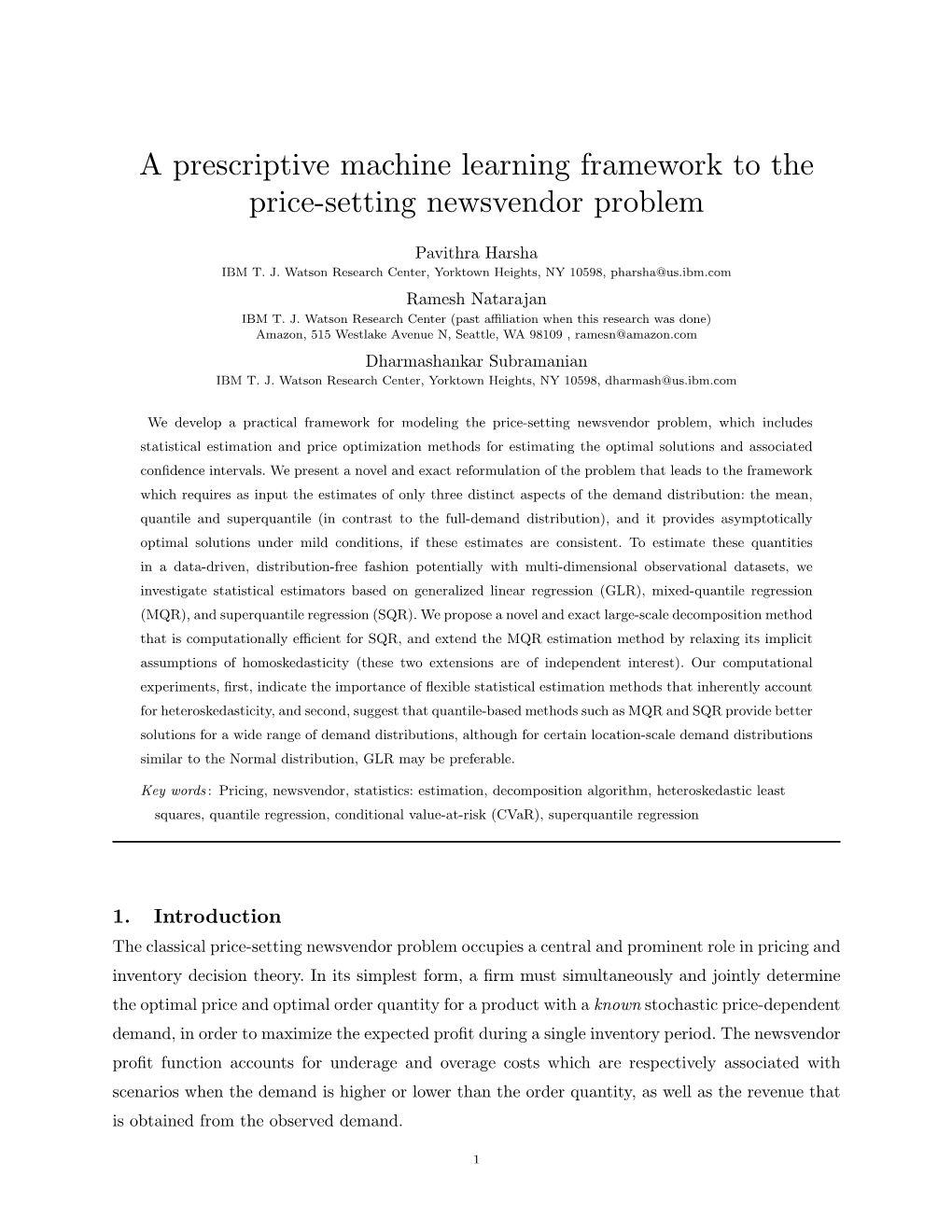 A Prescriptive Machine Learning Framework to the Price-Setting Newsvendor Problem