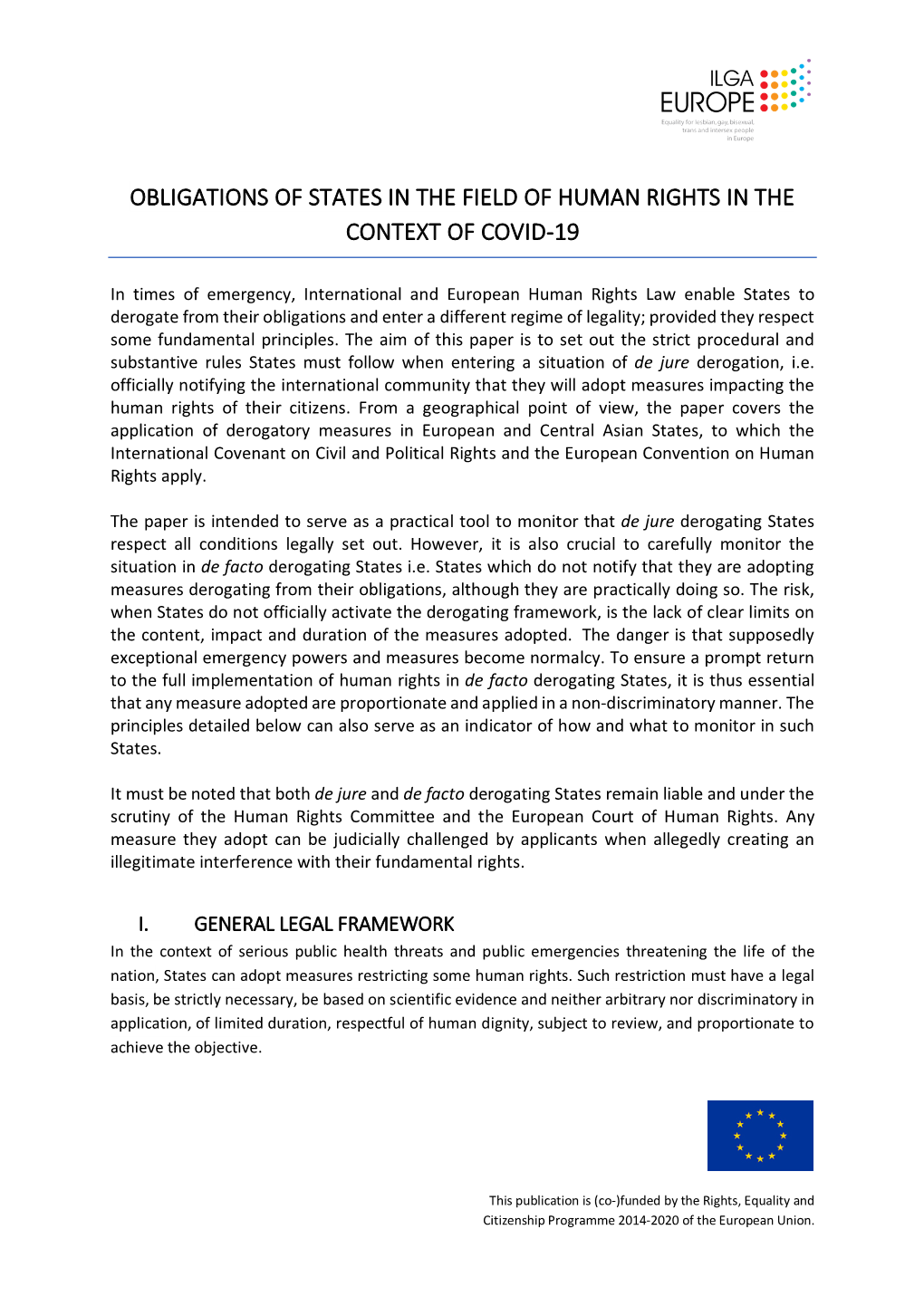 Obligations of States in the Field of Human Rights in the Context of Covid-19