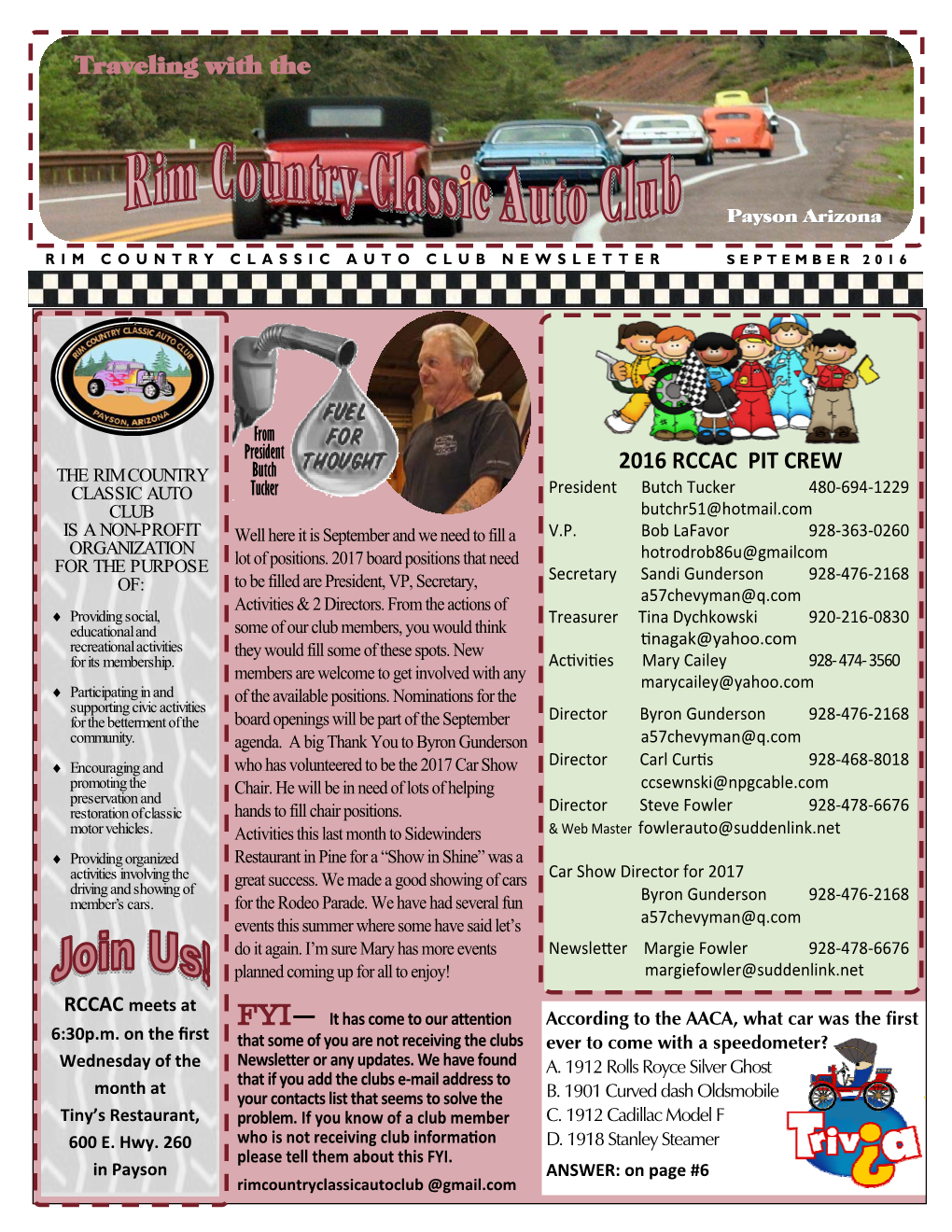 Car Club Newsletter September 2016.Pub