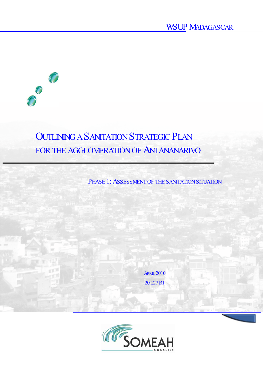 Outlining a Sanitation Strategic Plan for the Agglomeration of Antananarivo