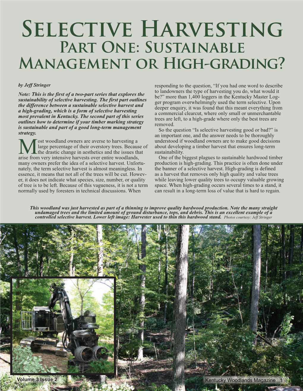 Sustainable Management Or High