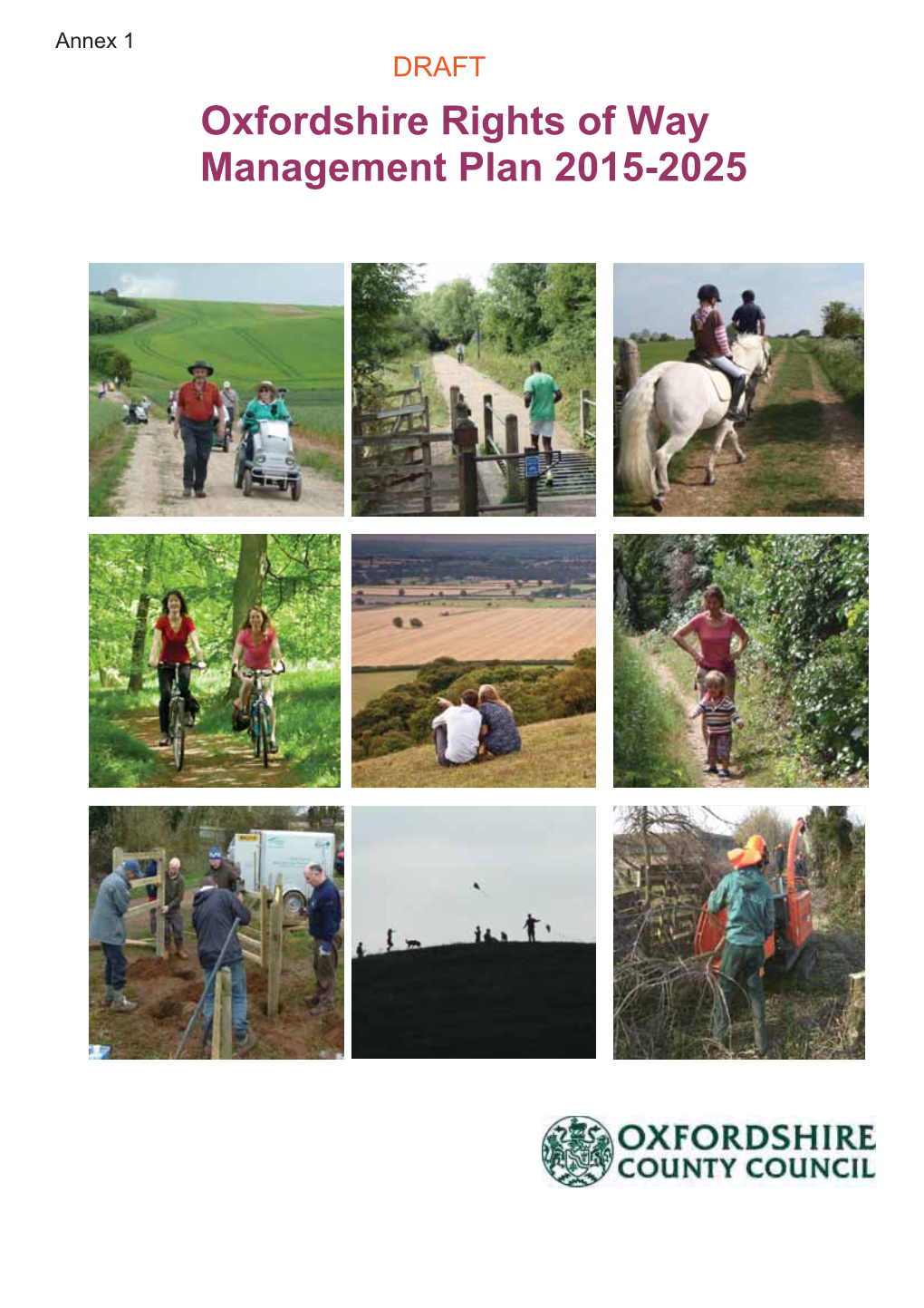 Oxfordshire Rights of Way Management Plan 2015-2025 Foreword