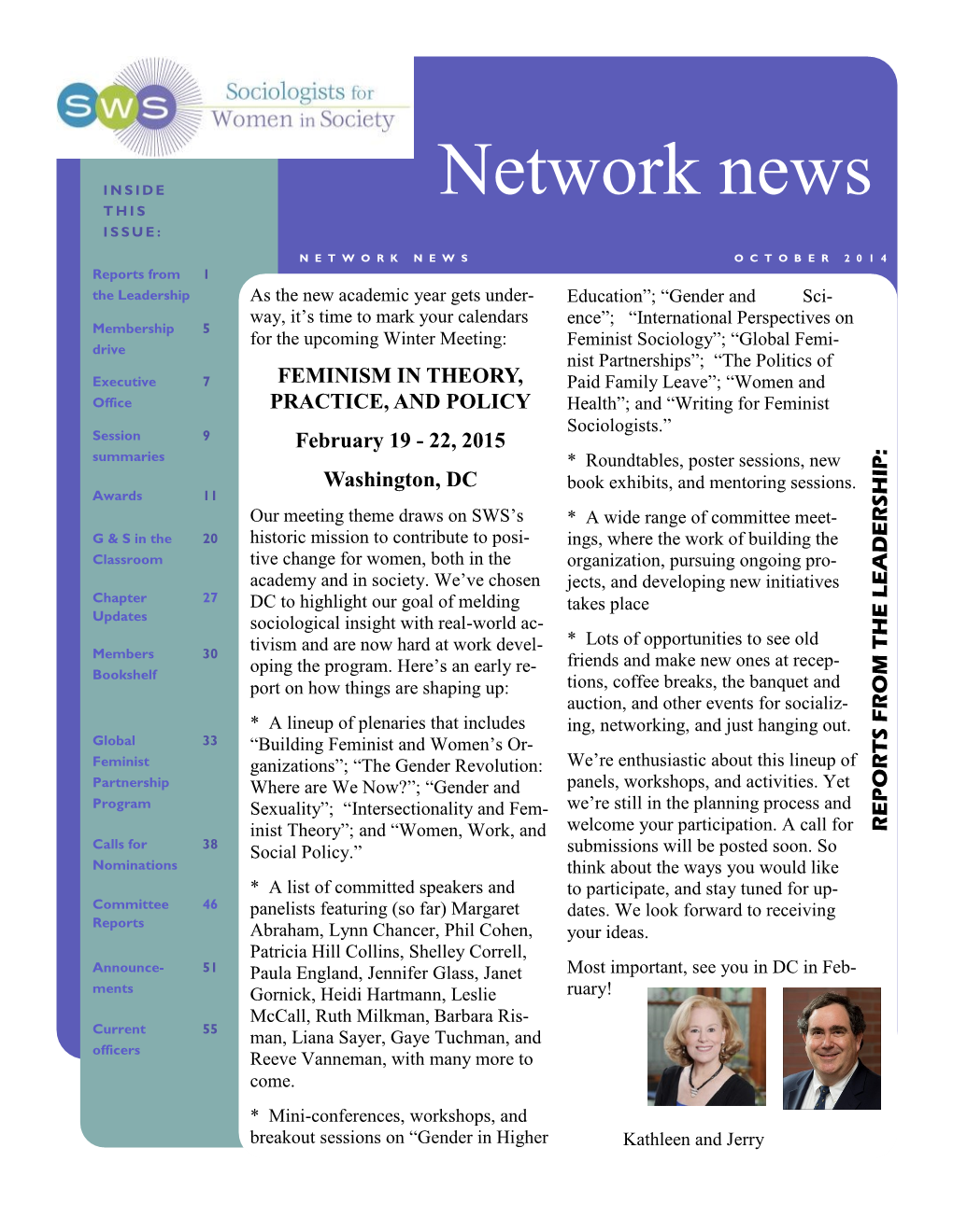 SWS Network News – Fall 2014