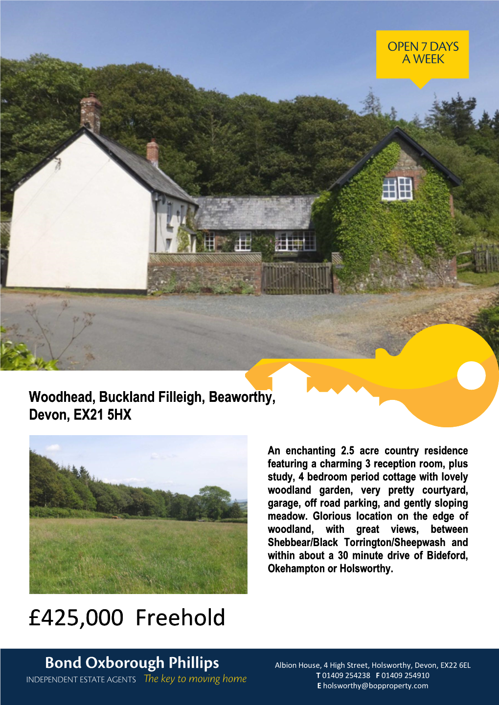 Woodhead, Buckland Filleigh, Beaworthy, Devon, EX21 5HX