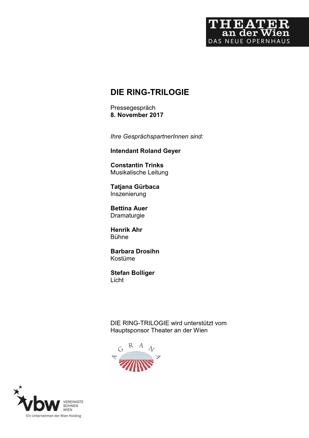 Pressemappe Die Ring-Trilogie