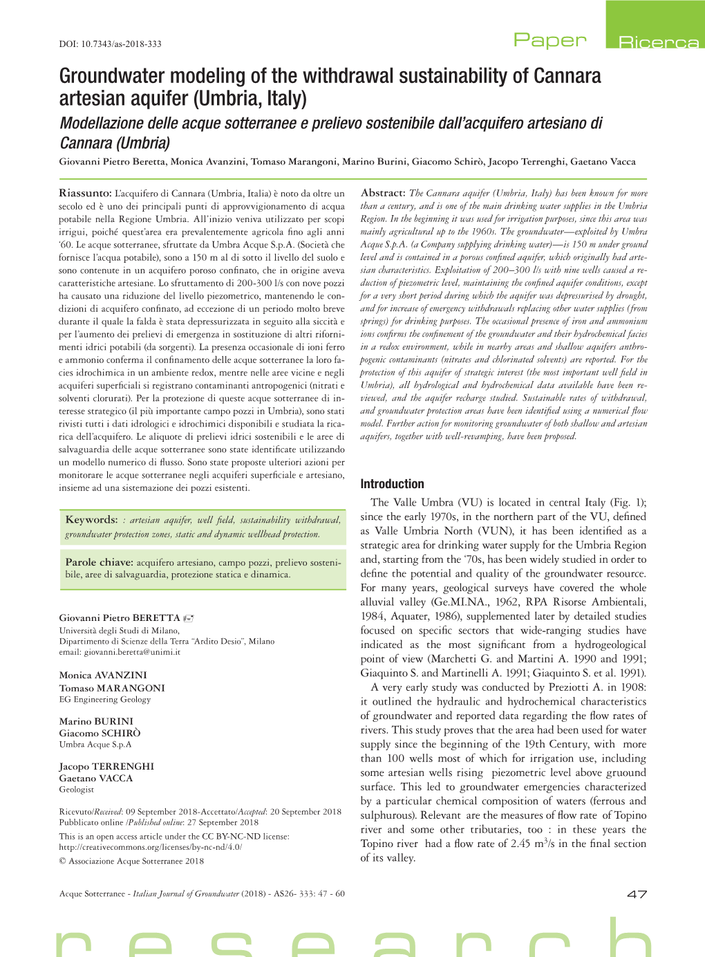 Groundwater Modeling of the Withdrawal