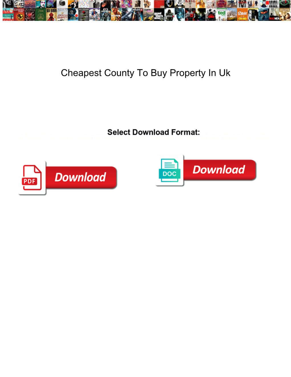 Cheapest County to Buy Property in Uk