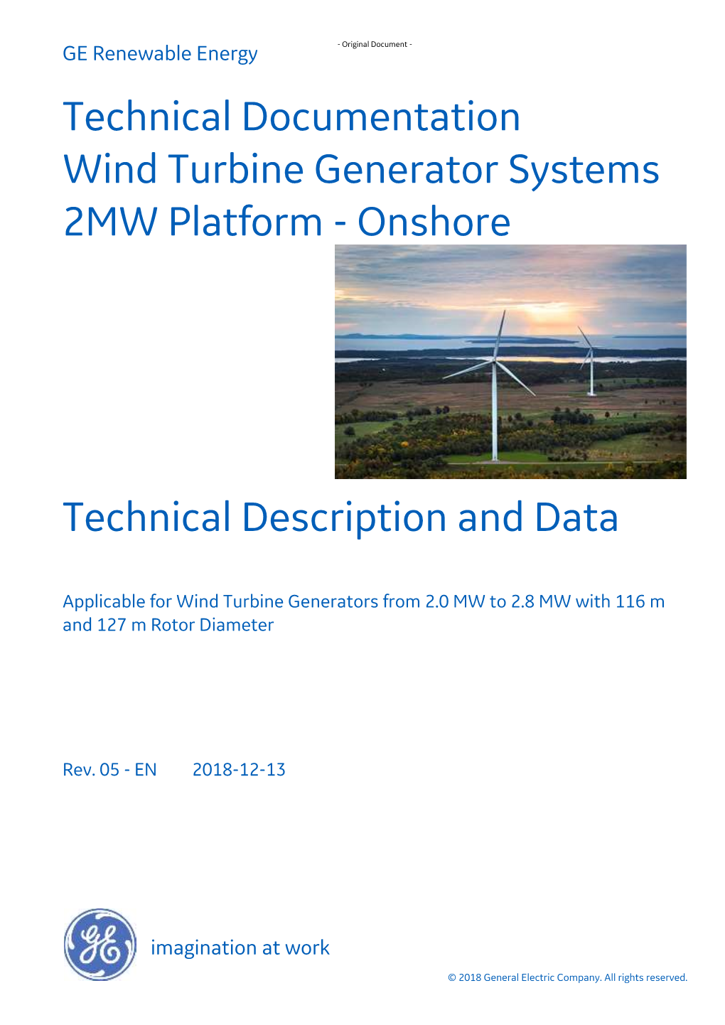 Technical Documentation Wind Turbine Generator Systems 2MW Platform - Onshore