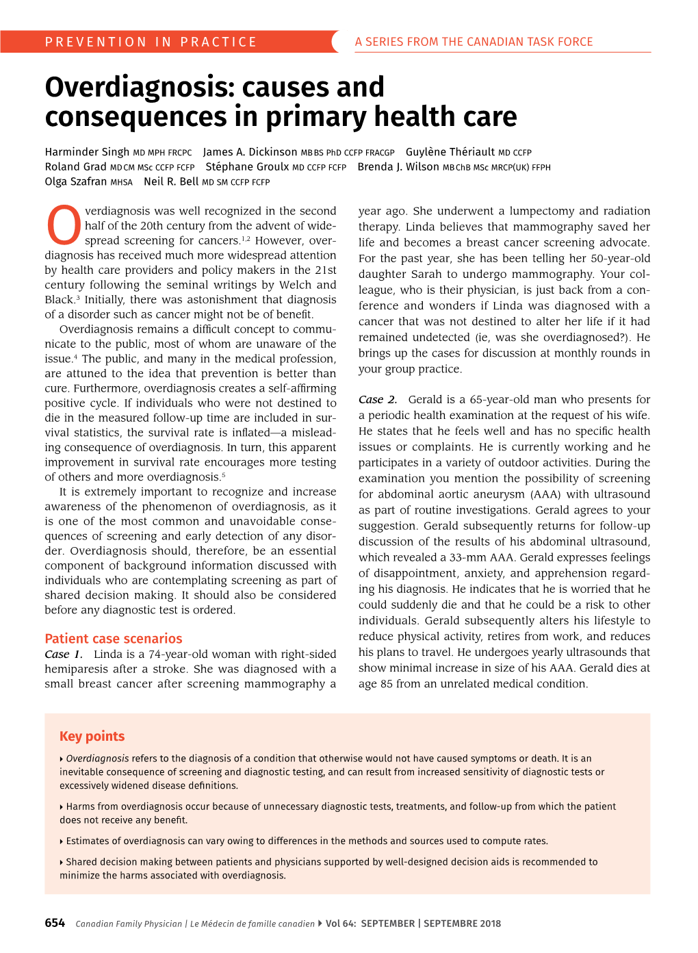 Overdiagnosis: Causes and Consequences in Primary Health Care