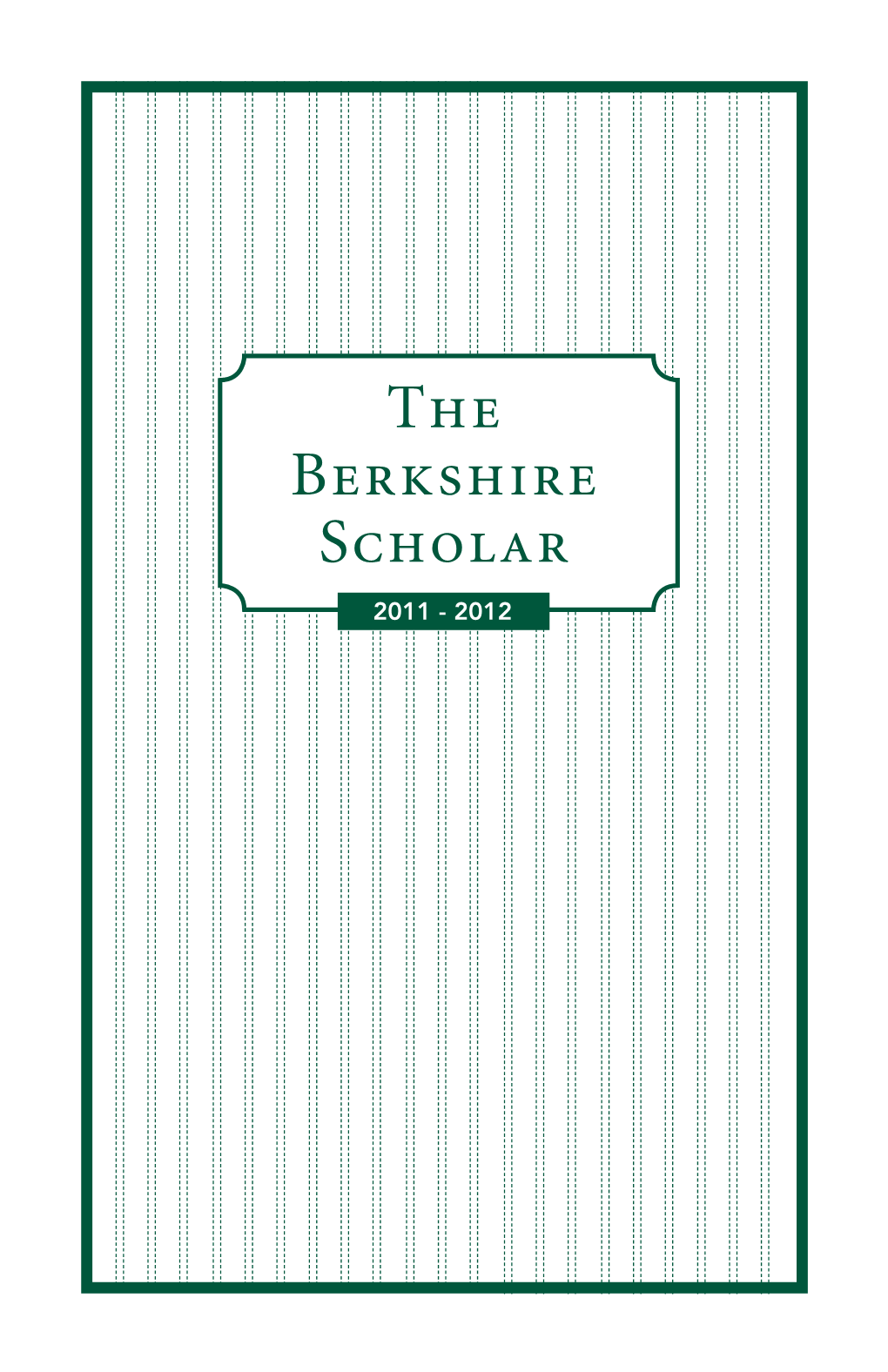 The Berkshire Scholar 2011 - 2012