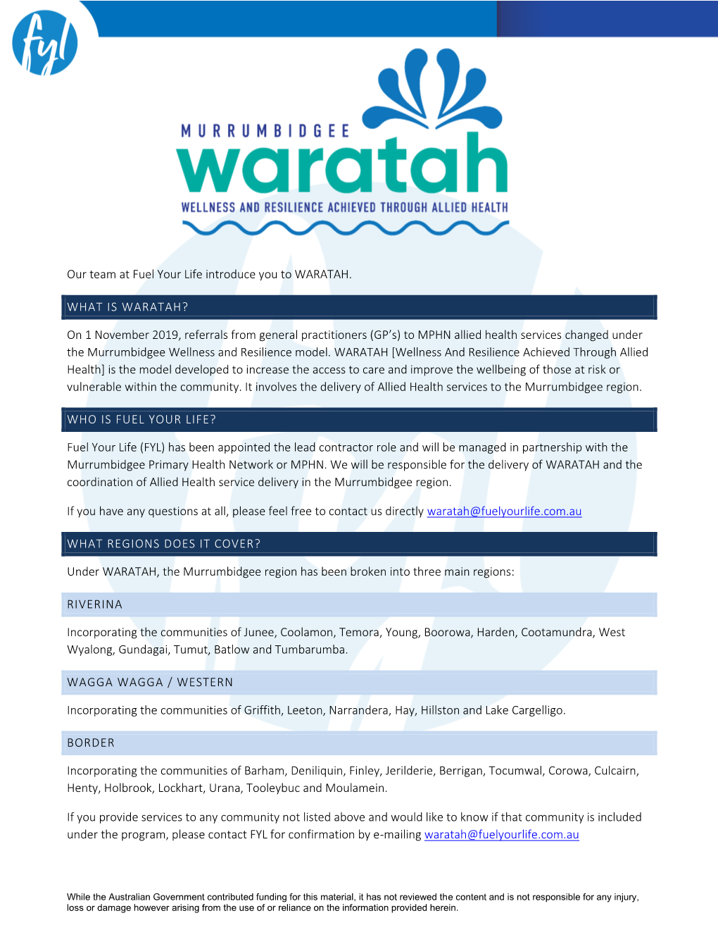 Our Team at Fuel Your Life Introduce You to WARATAH. WHAT IS