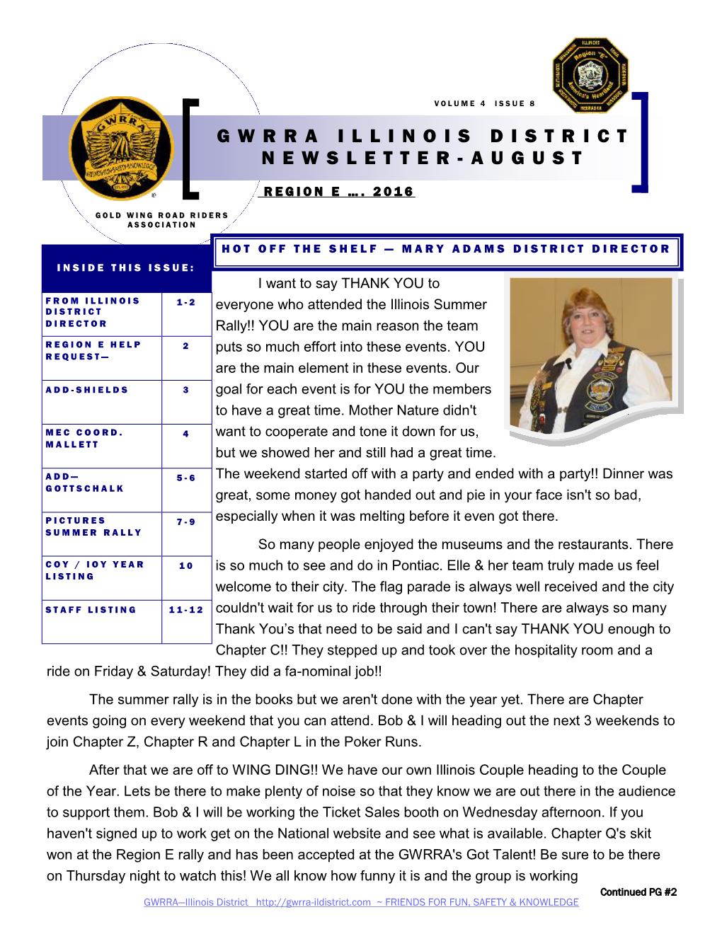 Gwrra Illinois District Newsletter-August