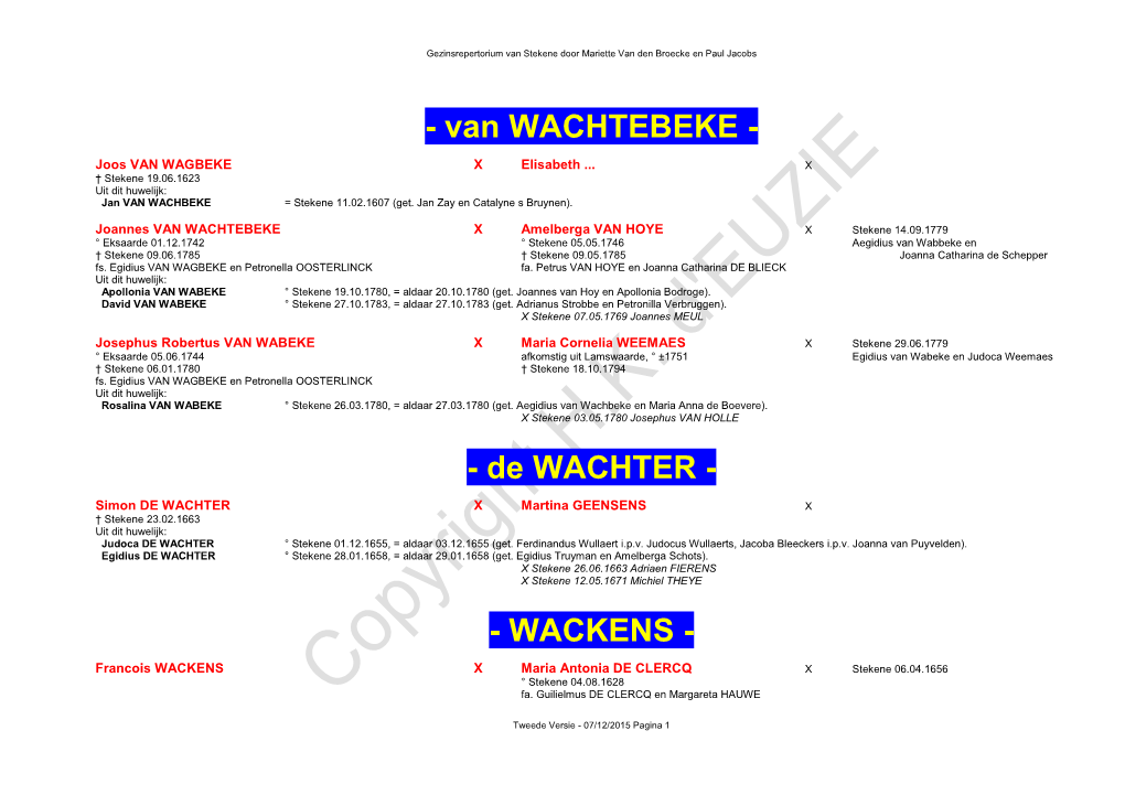 Van WACHTEBEKE