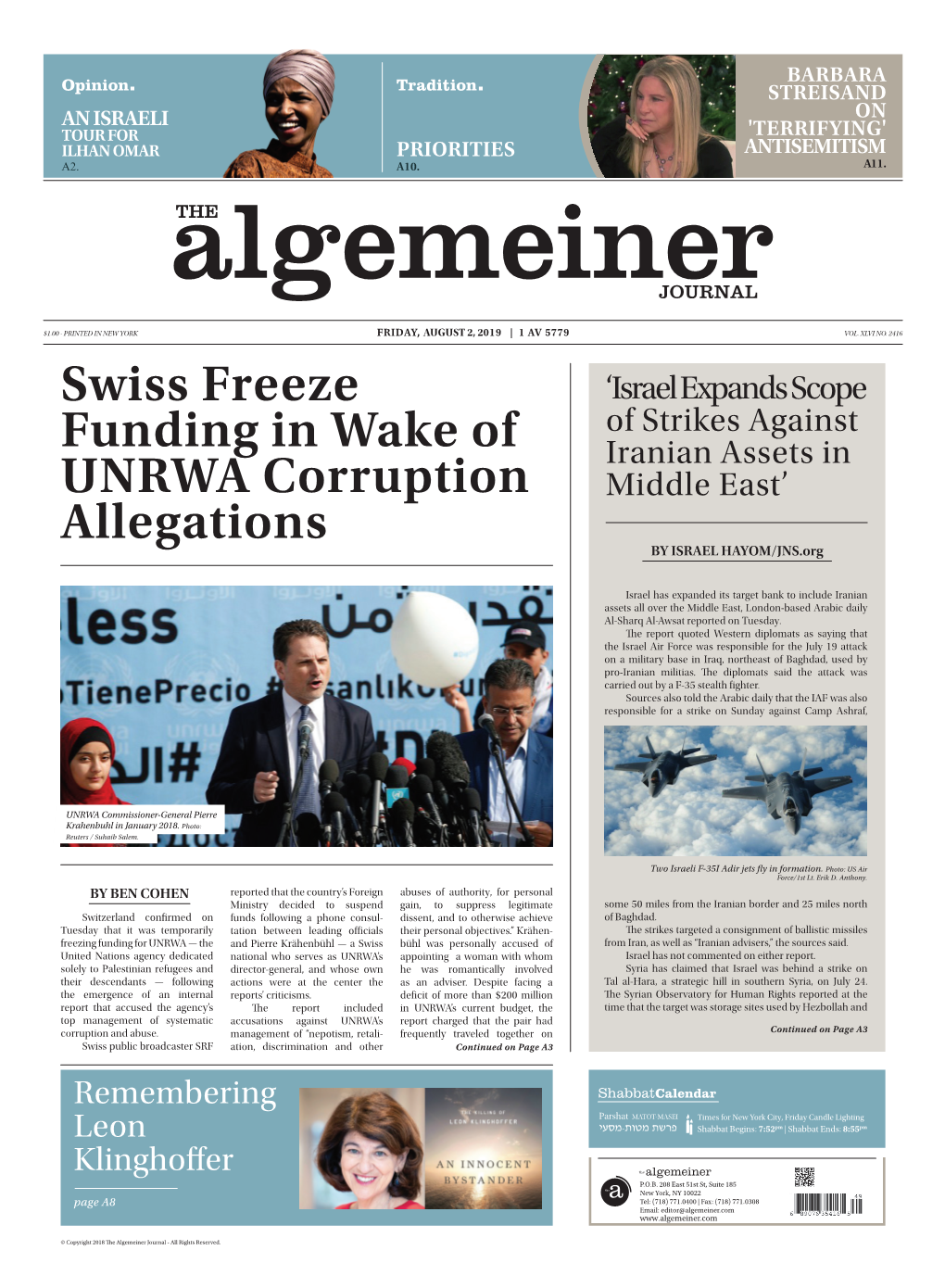 Swiss Freeze Funding in Wake of UNRWA