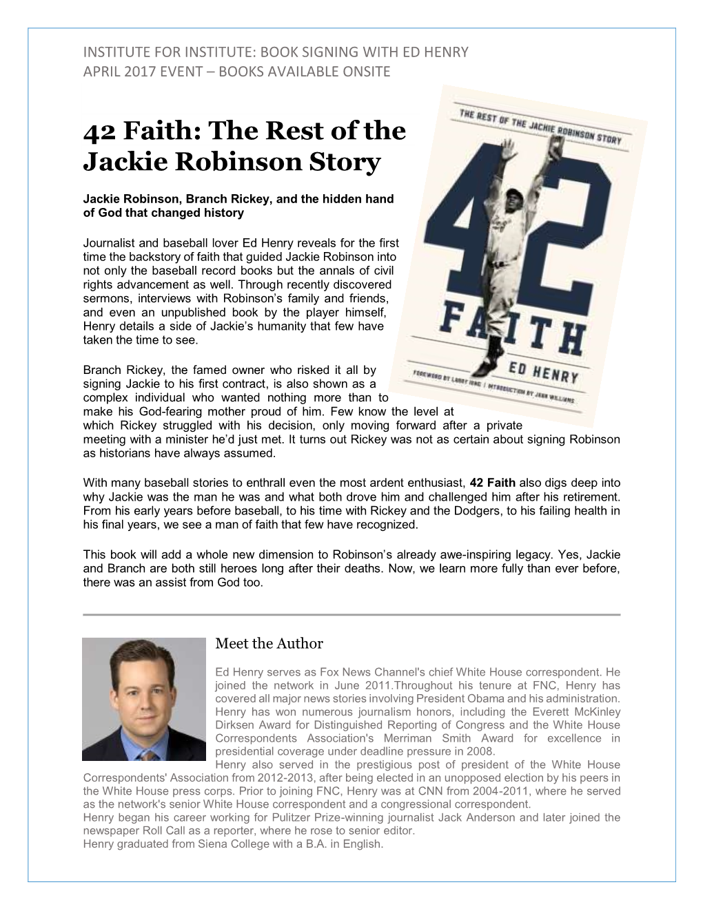 42 Faith: the Rest of the Jackie Robinson Story