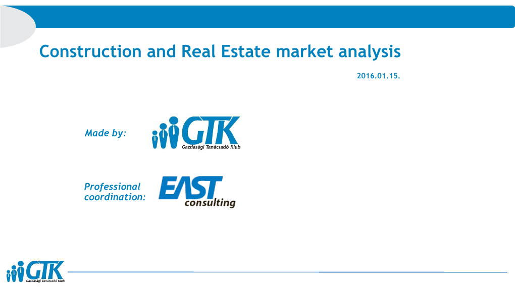 Construction and Real Estate Market Analysis