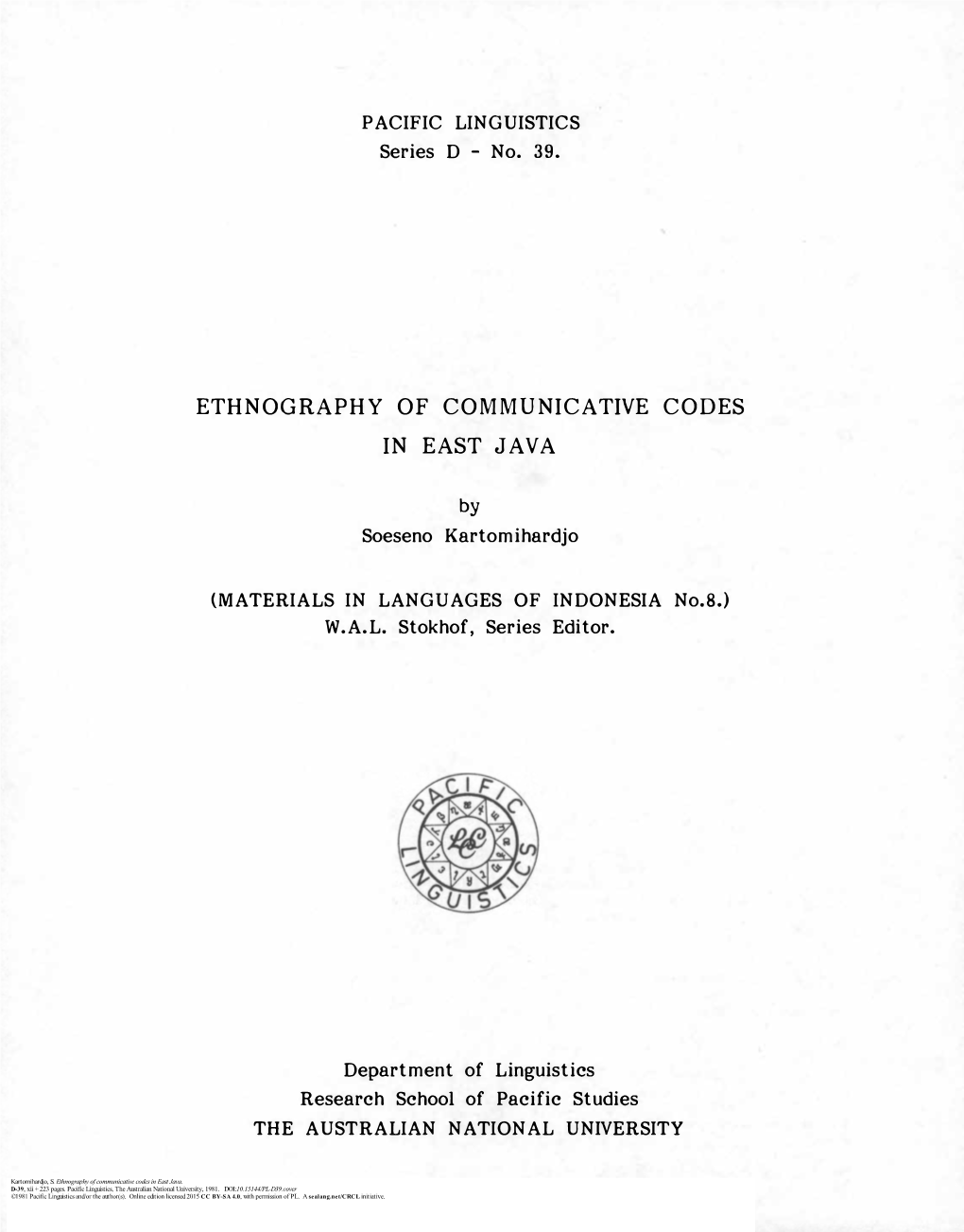 Ethnography of Communicative Codes in East Java