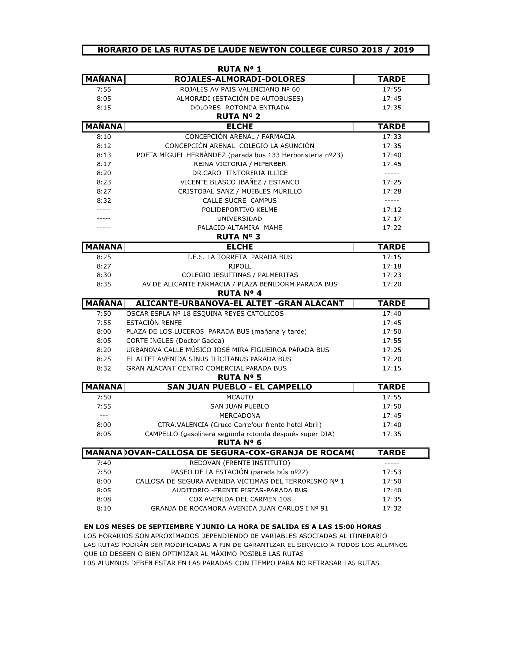 Ruta Nº 1 Mañana Rojales-Almoradi-Dolores