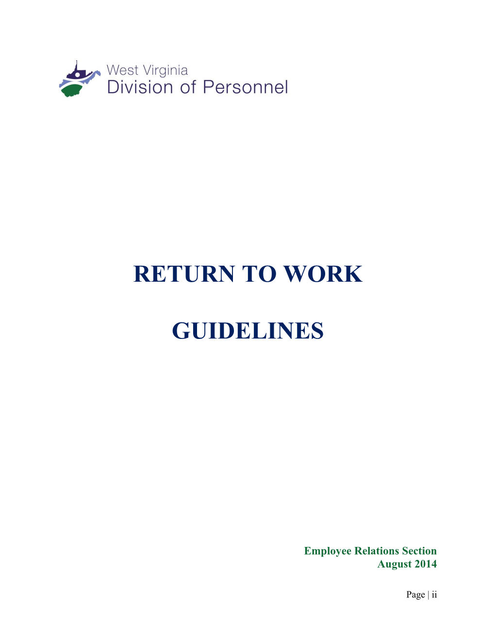 Return to Work Guidelines