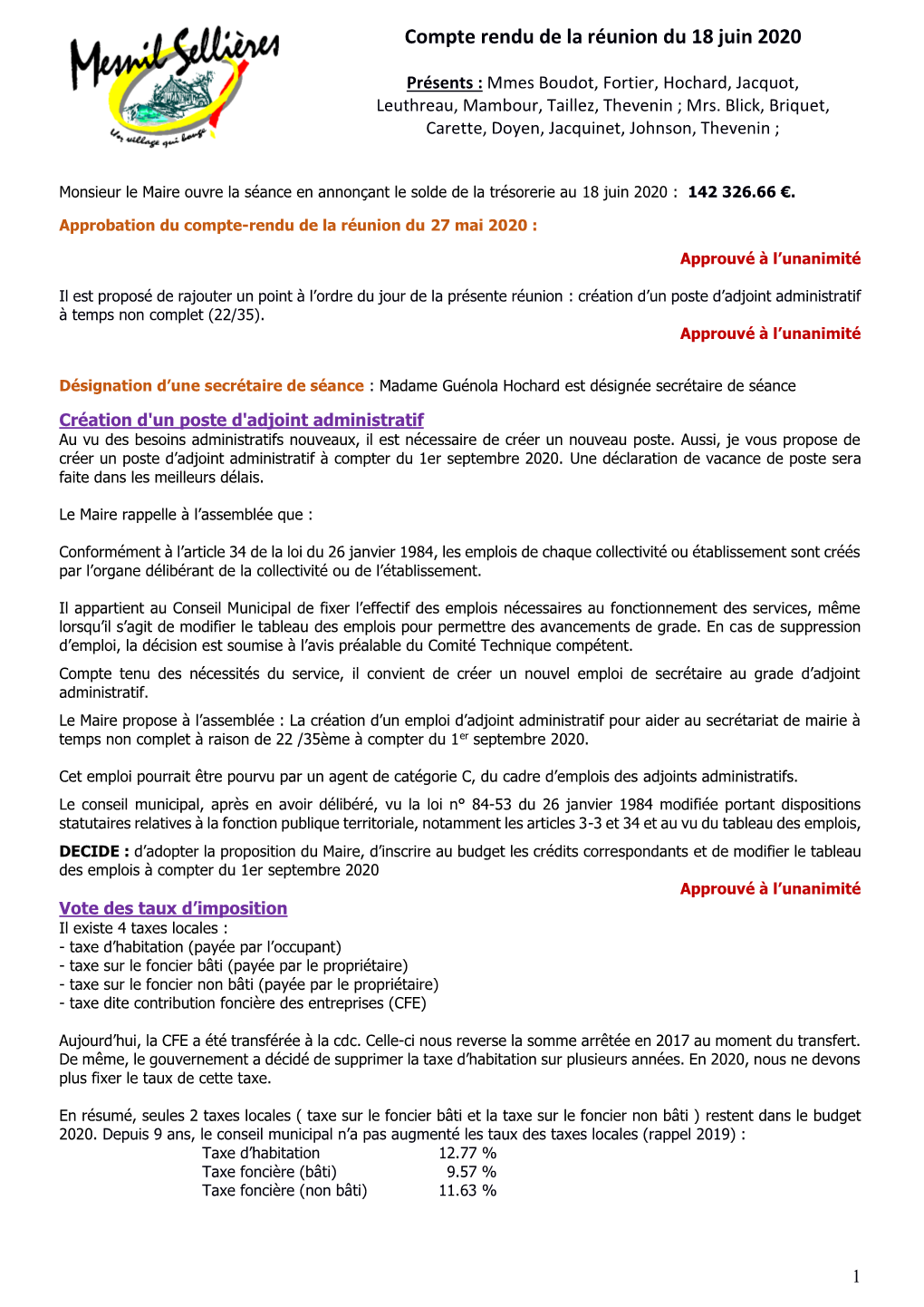 Ordre Du Jour De La Réunion Du Conseil Municipal Du 16 Novembre 2010