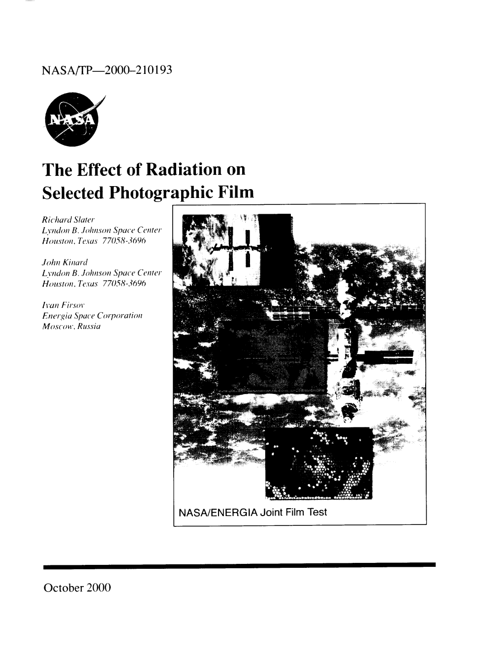 The Effect of Radiation on Selected Photographic Film