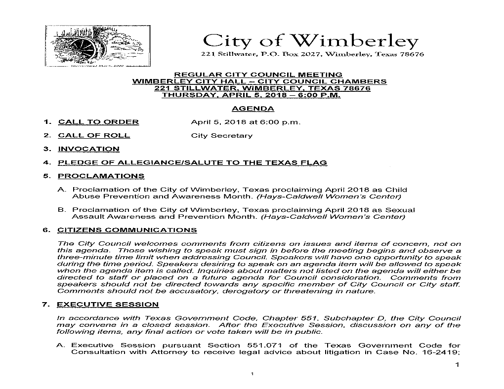 City Council Agenda Packet 04-05-18.Pdf