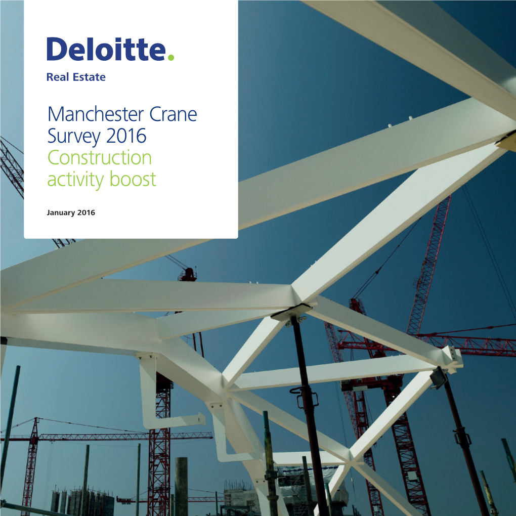 Manchester Crane Survey 2016 Construction Activity Boost