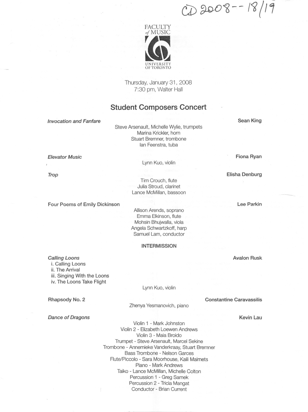 Student Composers Concert