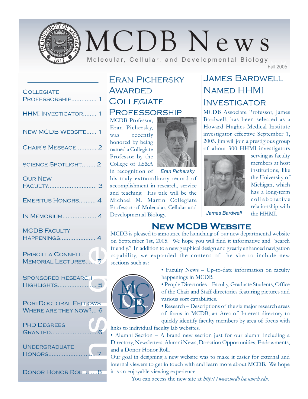 2005 MCDB Newsletter