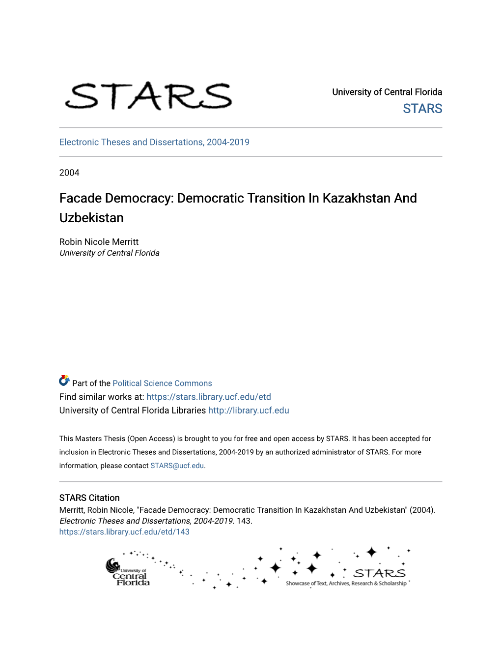 Facade Democracy: Democratic Transition in Kazakhstan and Uzbekistan