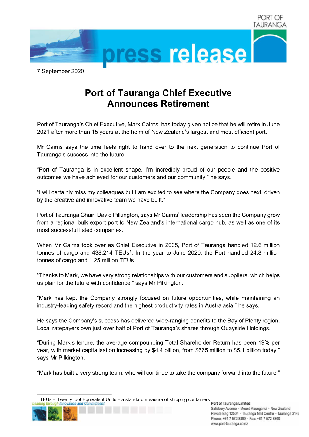 Seatrade Consolidates on Port of Tauranga